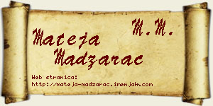 Mateja Madžarac vizit kartica